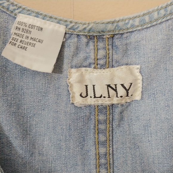 Vintage Denim Jumper Dress Size Medium - Picture 4 of 8